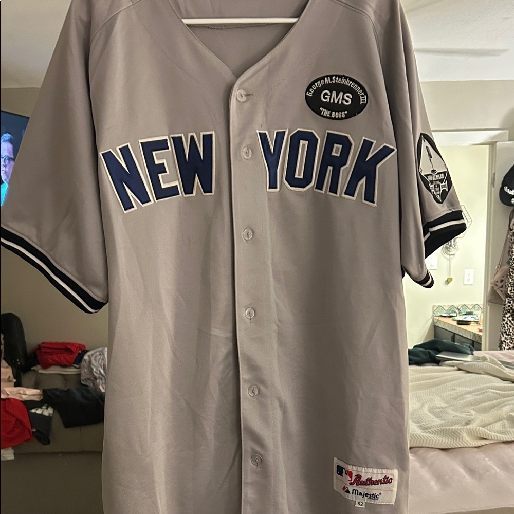 Majestic Gray New York Jersey